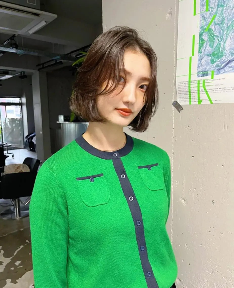 ショート 似合わせボブ🤍 女性らしさのあるヘアのヘアスタイル
