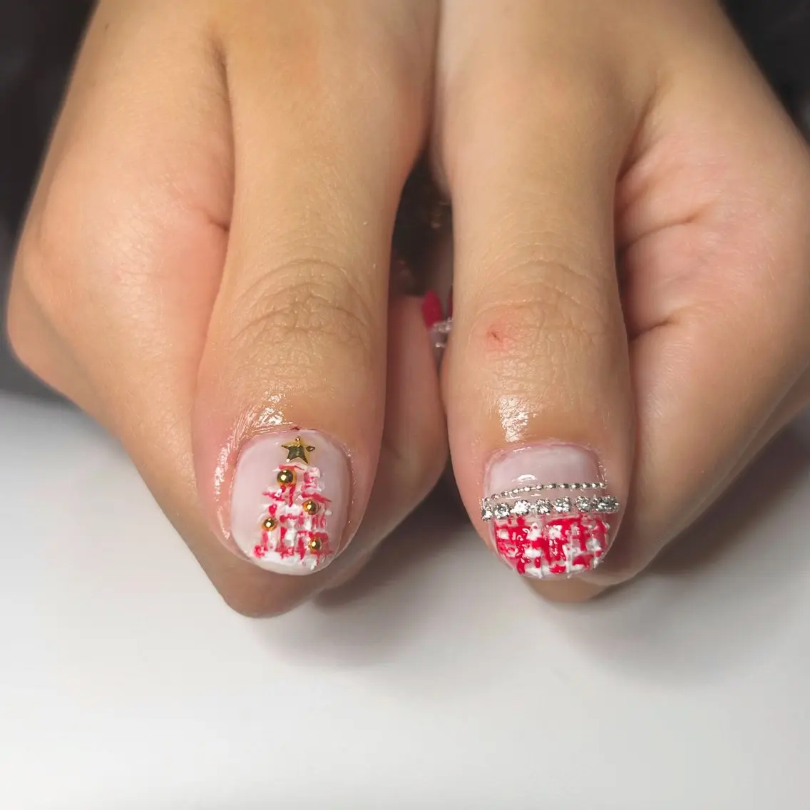 ネイル ツイードネイル 【malunail】 まるねいるのネイルデザイン