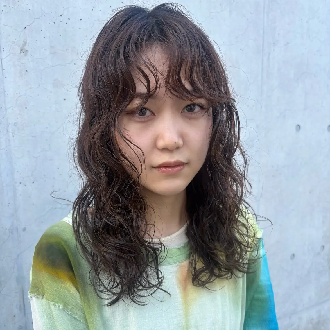 セミロング セミロングパーマ レイヤーカット 栄/レイヤーカット/ ベージュカラー/モモのヘアスタイル