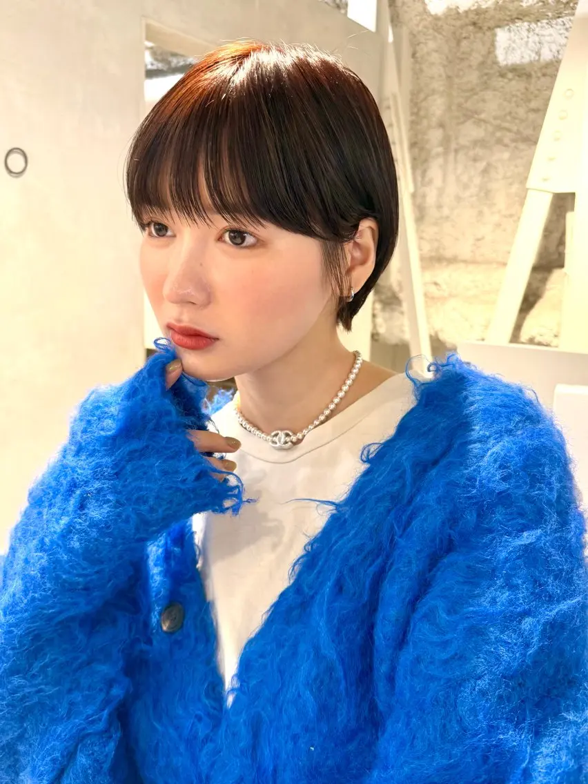 ショート カット ヘアカラー 骨格診断で絶対可愛い ✨丸みショート✨凌弥のヘアスタイル