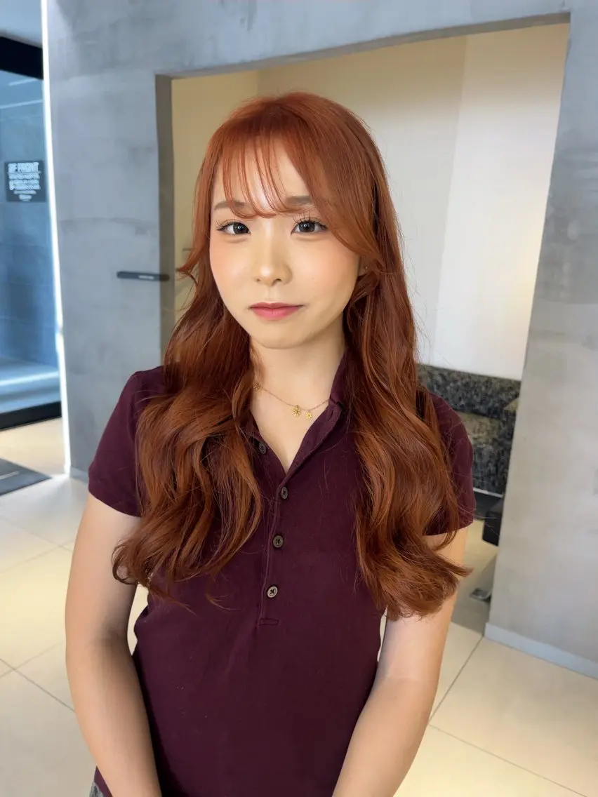 ロング カット ヘアカラー トリートメント 顔周りレイヤー 髪質改善 / AYUのヘアスタイル