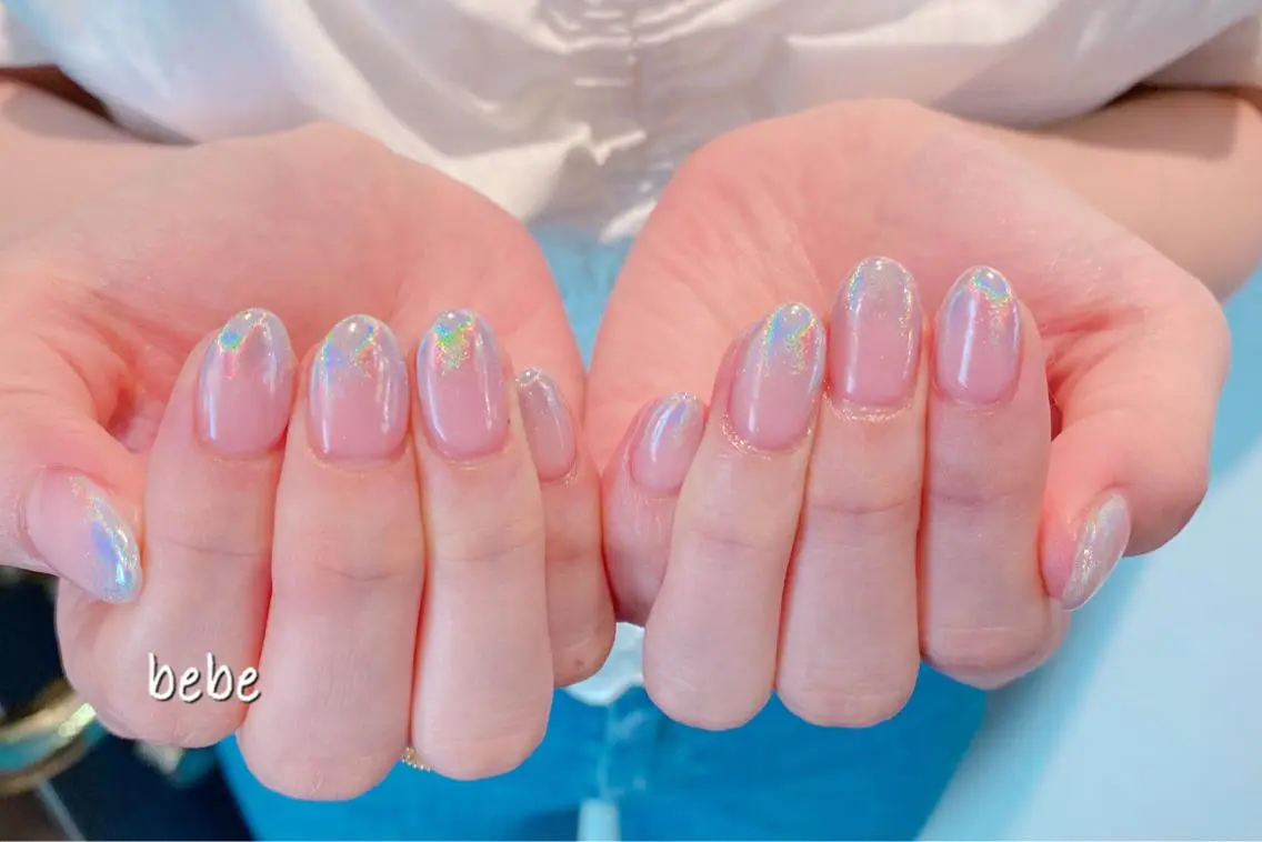 ネイル グラデーション ミラーネイル ハンドネイル Ann nailのネイルデザイン