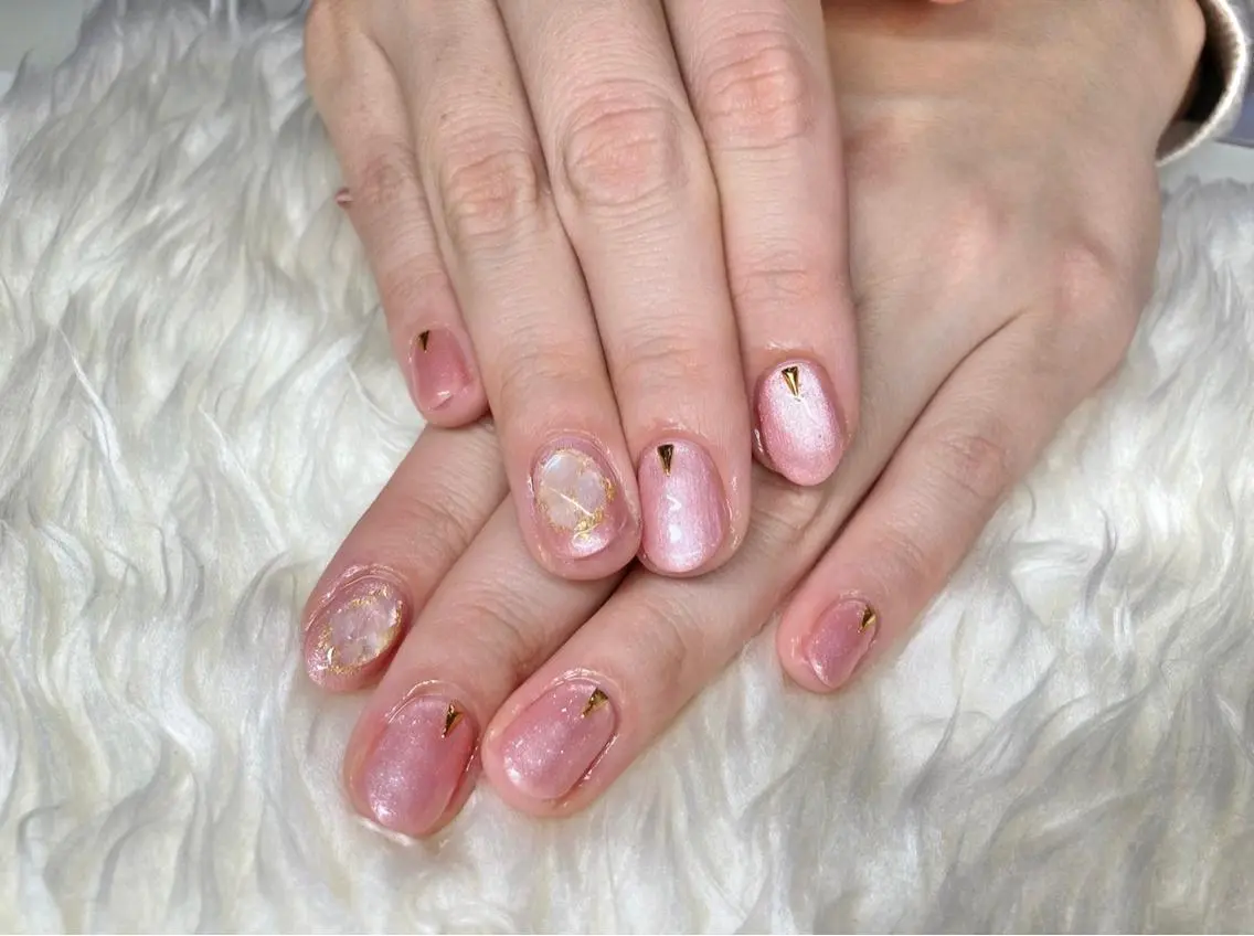 ネイル ジェルネイル パラジェル ブライダルネイル 冬ネイル ハンドネイル Nail&eye Belire 新宿のネイルデザイン