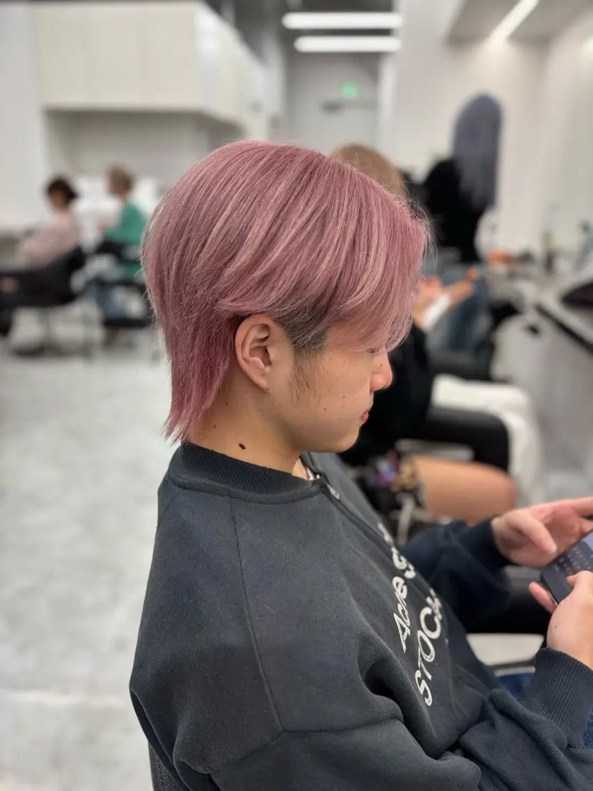 メンズ ヘアカラー 🎀暖色カラー🎀 韓国ヘア まなかのヘアスタイル