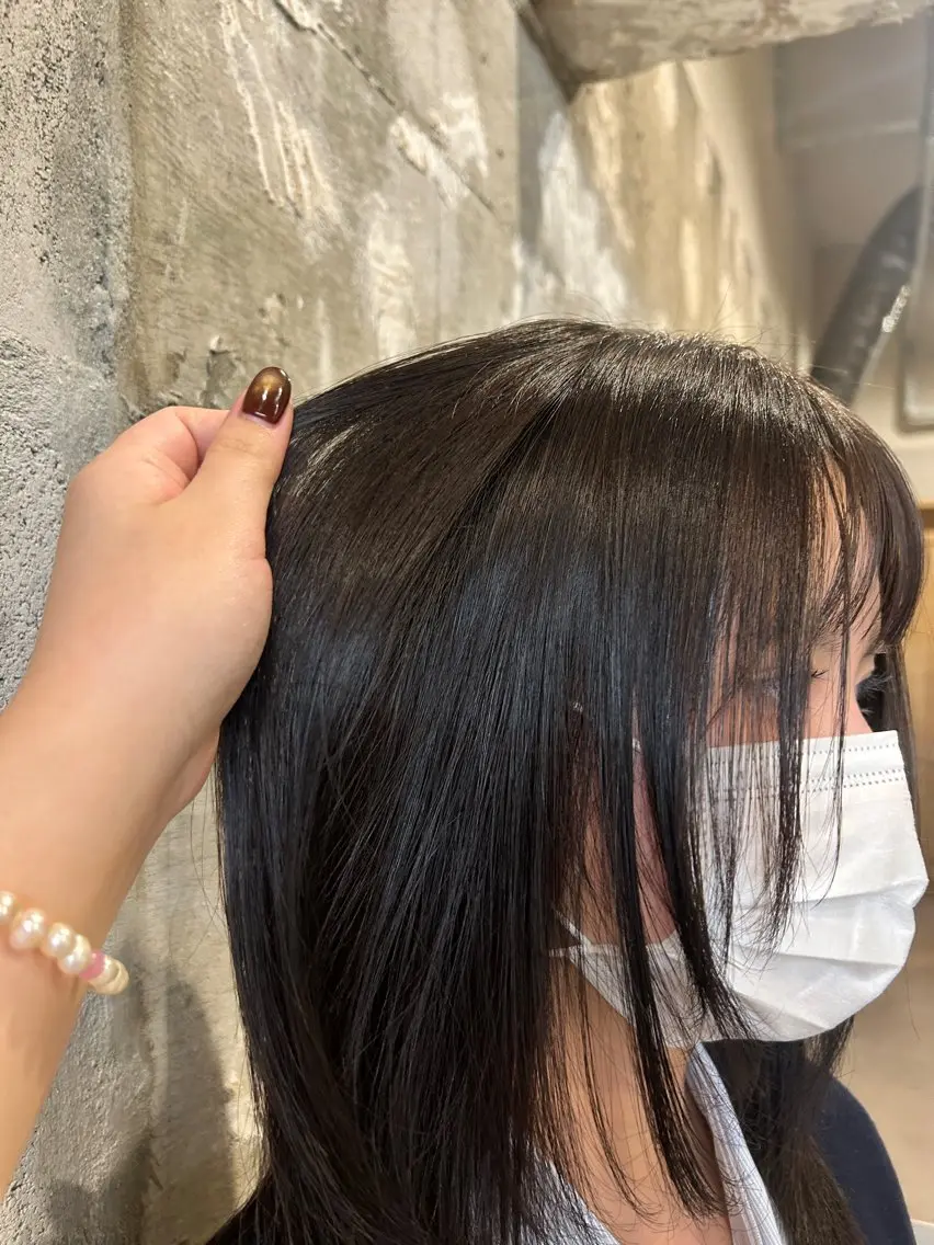 セミロング カラー ダークグレー ダークグレージュ グレージュ ヘアカラー SYS by fit /ナツミのヘアスタイル