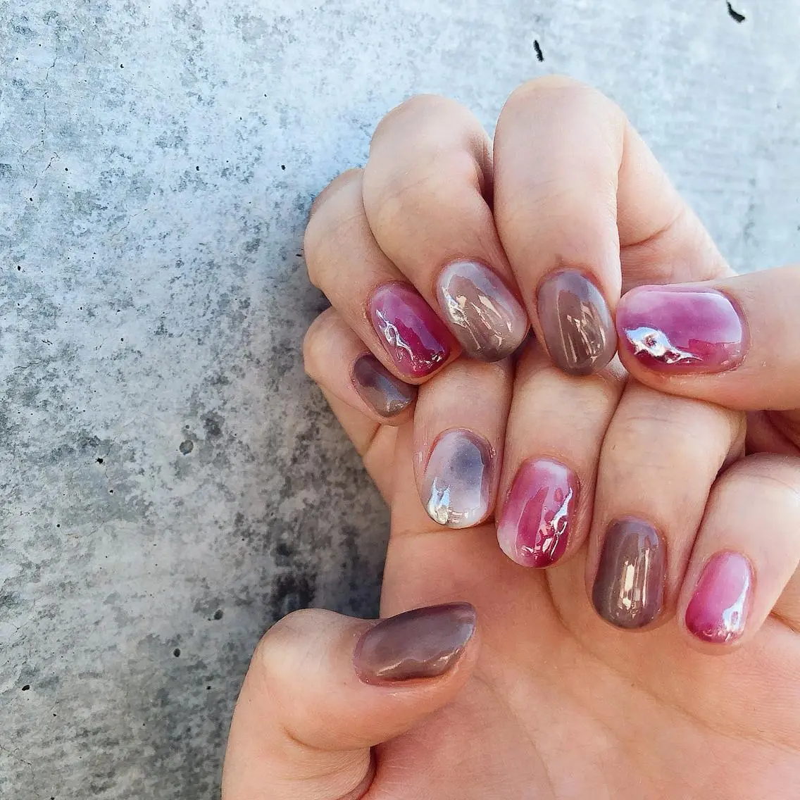ネイル ジェルネイル ニュアンスネイル パラジェル ハンドネイル puna nailのネイルデザイン