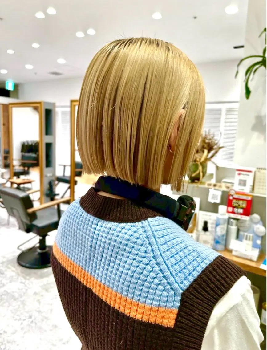 🍎カラーモデル🍎ブリーチありダブルカラー🦋⸝꙳➕クイックトリートメント🧴🫧の写真