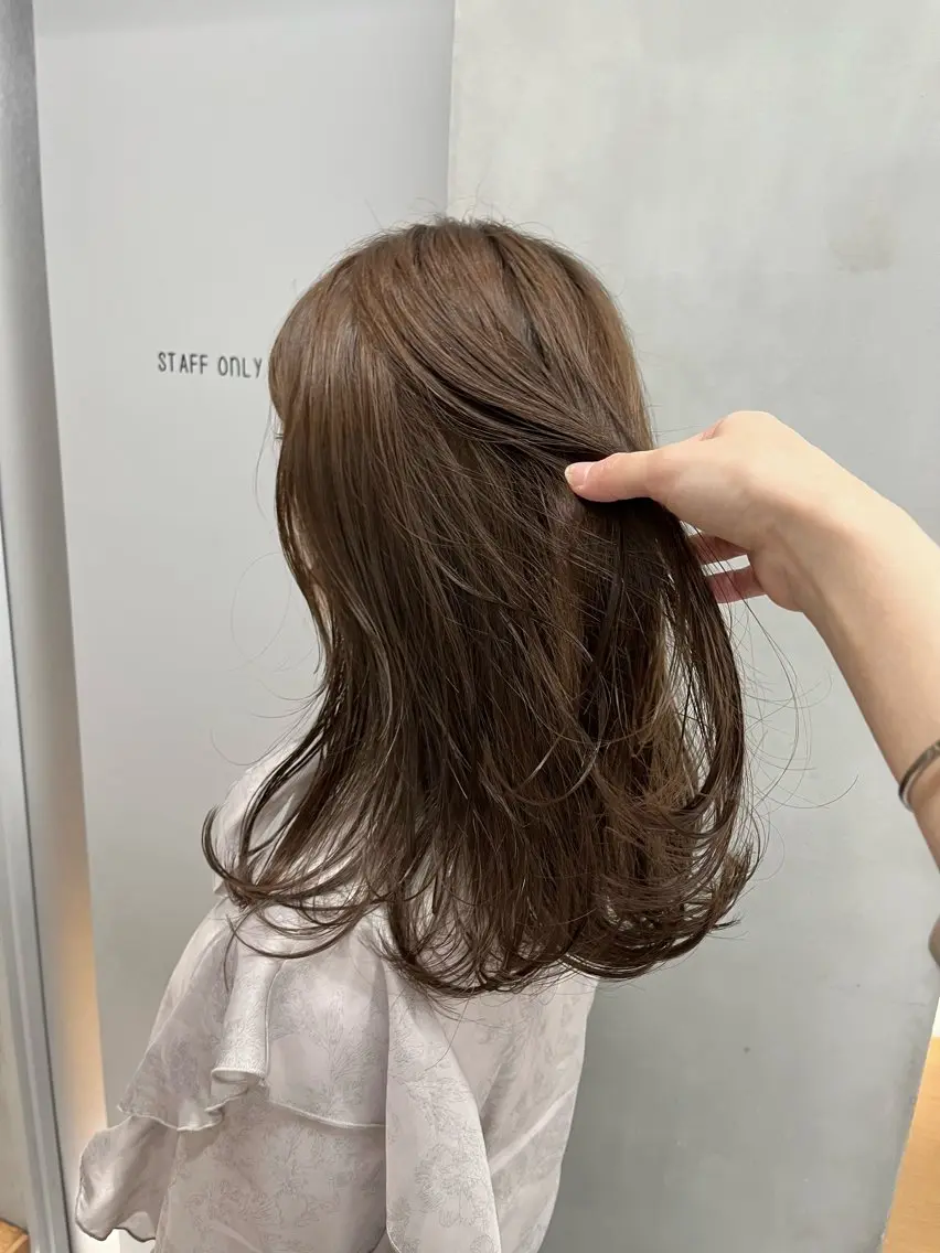 ロング カラー カット ヘアカラー トリートメント 縮毛矯正ボブ&顔まわ レイヤー♡TOMOEのヘアスタイル