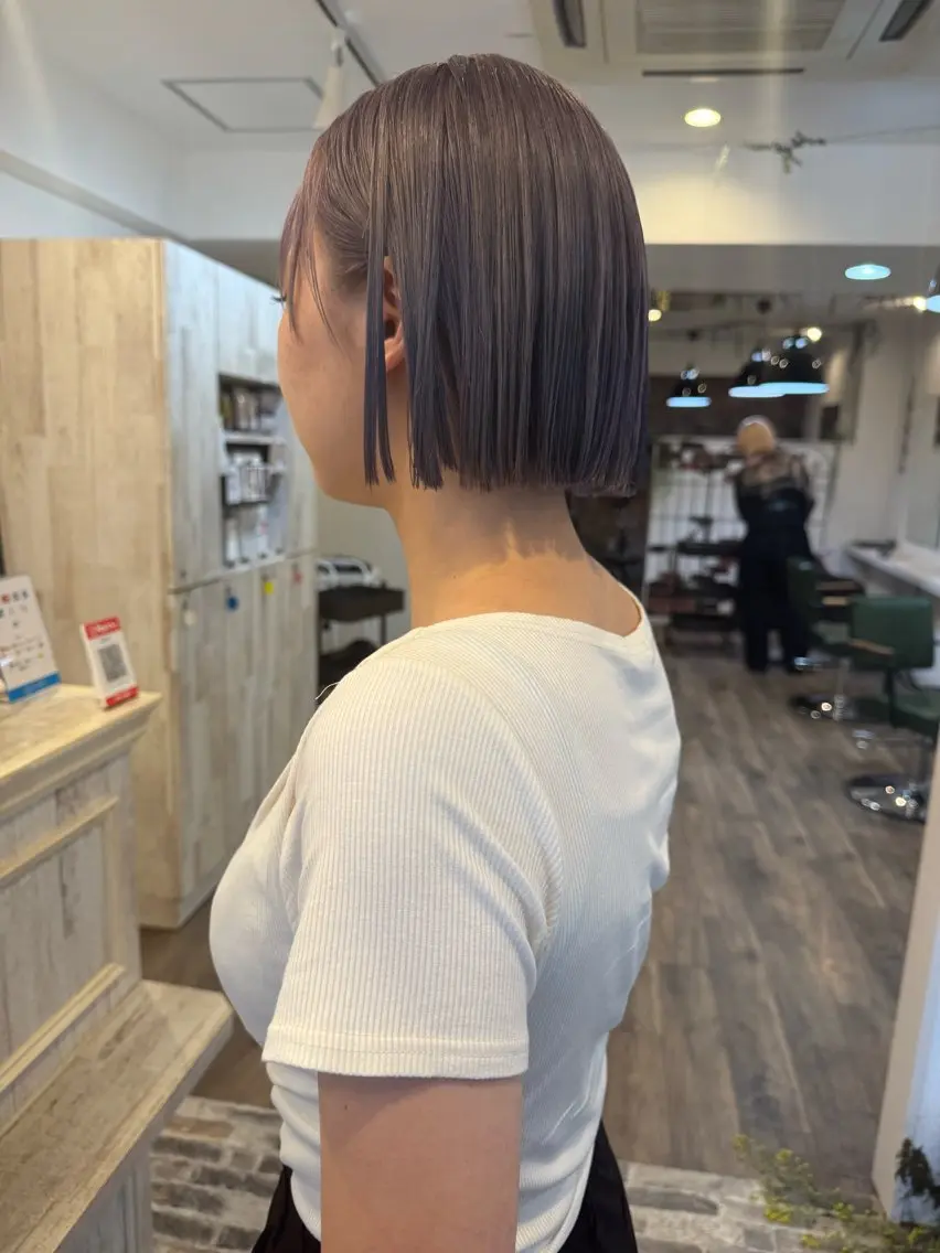 ショート カラー ベージュカラー ラベンダーカラー ラベンダーベージュ ボブ ヘアカラー m ā l o.🌷 サカモトマイコのヘアスタイル