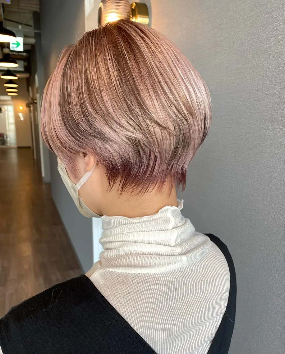 ショート カラー カット ヘアカラー トリートメント 似合わせカラーパーマ 🌿kitin米川のヘアスタイル