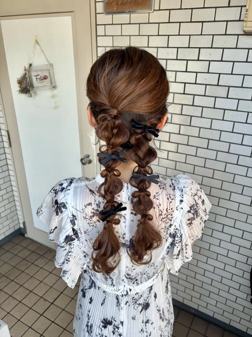 ヘアアレンジ ハーフアップ ヘアセット 🌺ヘアメイク SYOKA🌺のヘアスタイル