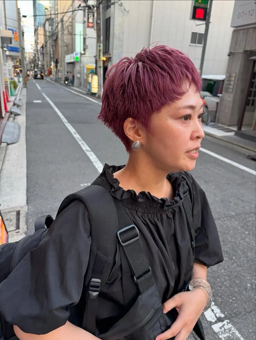 ショート カラー カット ヘアカラー トリートメント 落合 優樹のヘアスタイル