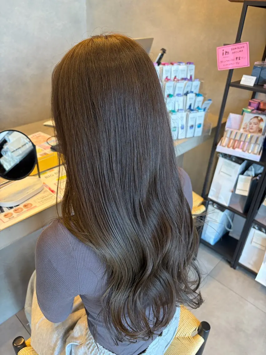 ロング カット ヘアカラー トリートメント 柄澤 菜南子のヘアスタイル