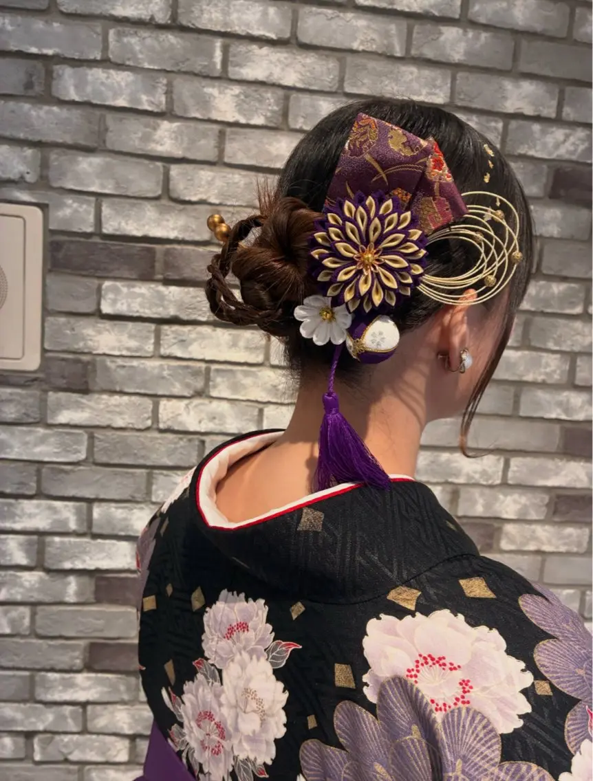 ミディアム 着付け 🦋ヘアメ・似合わせ HIBIKIのヘアスタイル