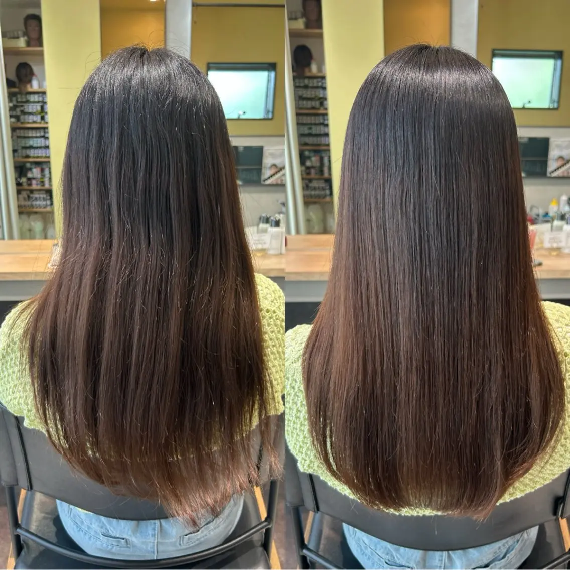 ロング パーマ 髪質改善 ストレートパーマ カット 縮毛矯正 トリートメント hubhair レイヤー/透明感のヘアスタイル