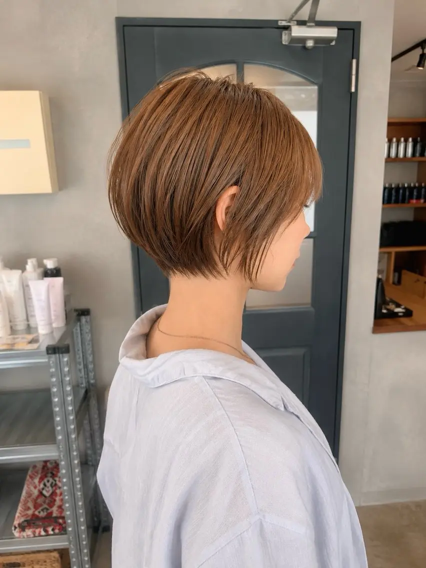 ショート ショートボブ ボブ くびれヘア ショートヘア カット ヘアカラー トリートメント タカサキ ケイタのヘアスタイル