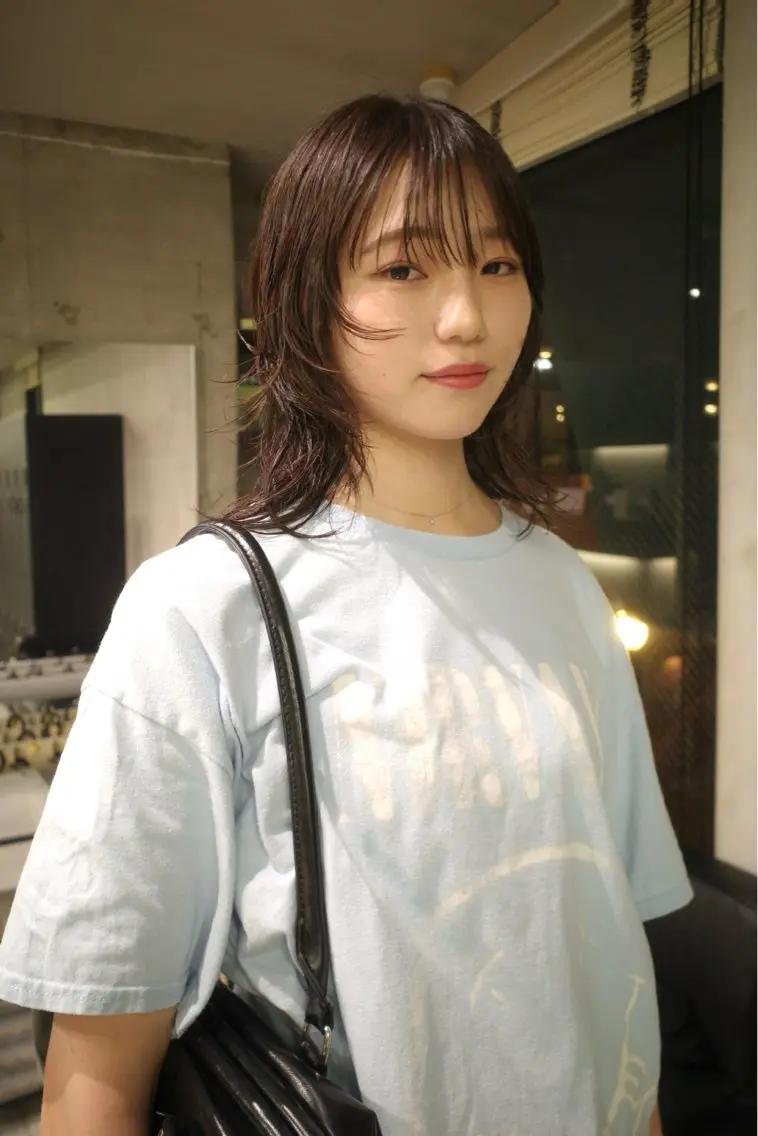 ミディアム パーマ ミディアムレイヤー ミディアムパーマ レイヤーカット ニュアンスパーマ カット パーマ 🌿ボブ＆パーマ 太田 カイト🌿のヘアスタイル