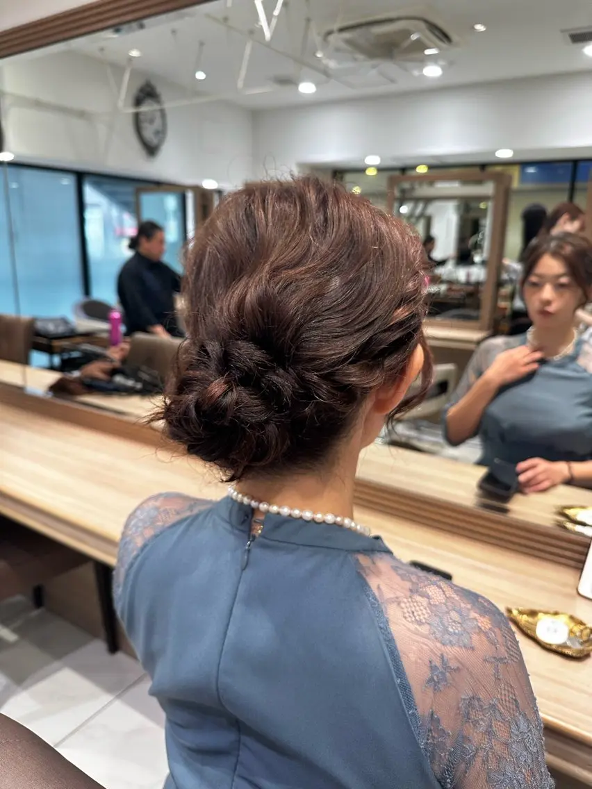 ミディアム ヘアアレンジ ヘアセット ヘアセット/メンズ パーマChihoのヘアスタイル