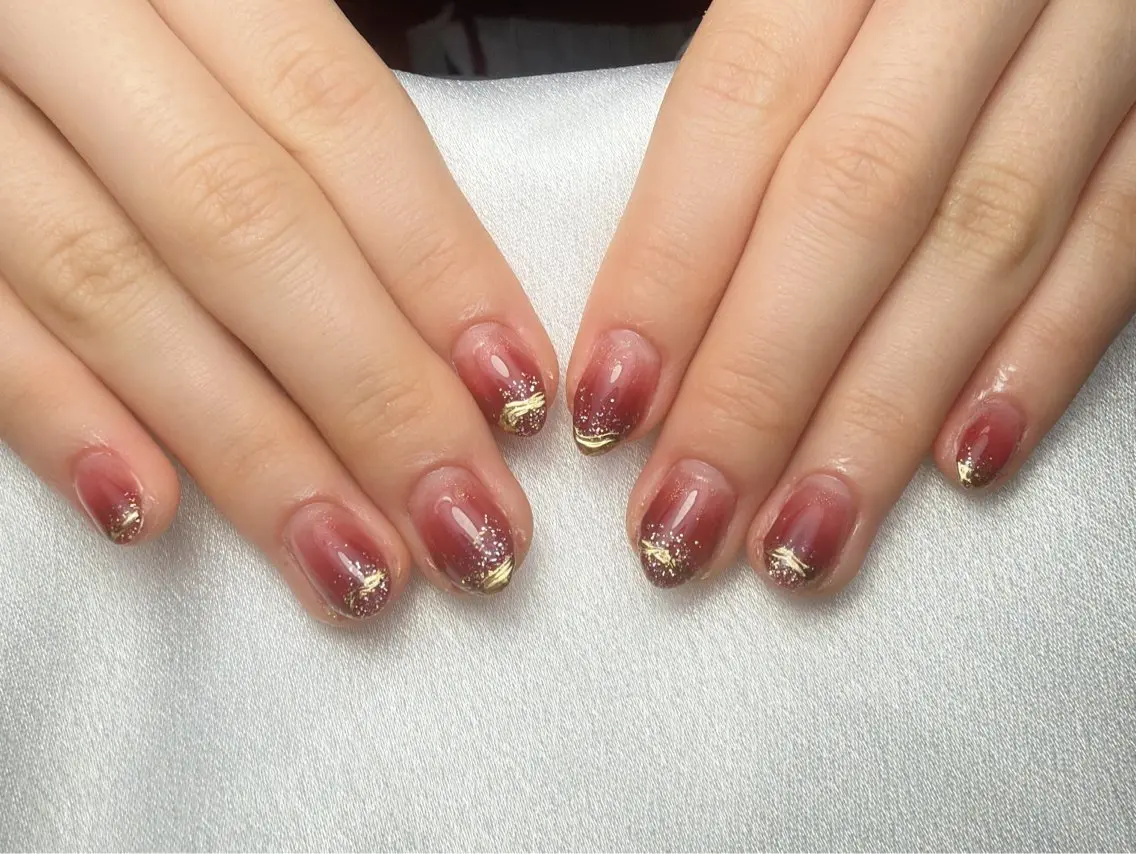 ネイル ハンドネイル ❤️ aura❤️のネイルデザイン