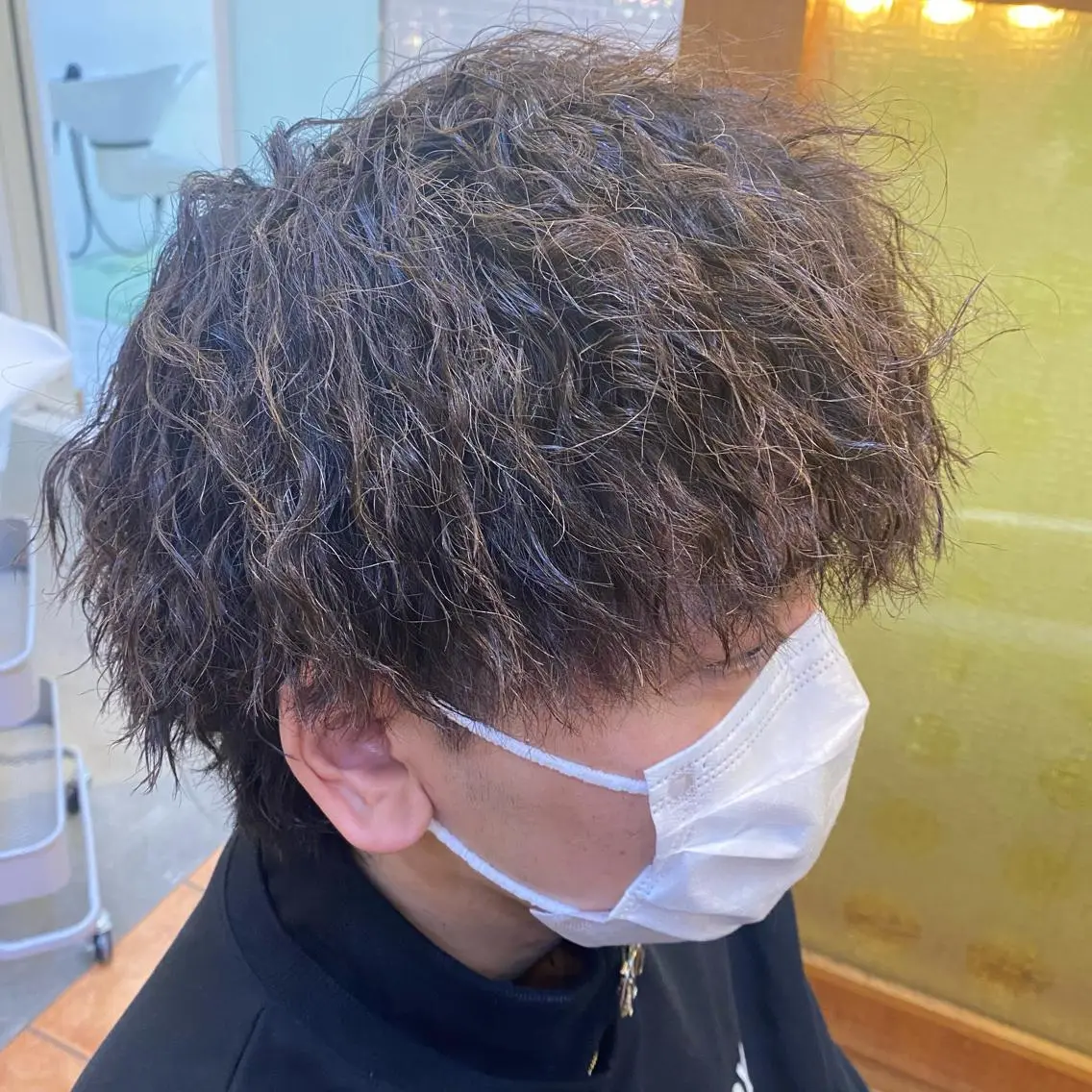 パーマ メンズ メンズパーマ メンズツイストパーマ ツイストパーマ カット ヘアカラー ヘッドスパ メンズ/韓国レイヤー /透明感カラー那須野のヘアスタイル
