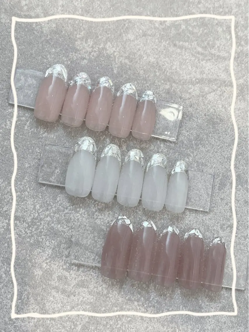 💎ミニモ限定ガラスフレンチ(オフ込み)パラジェル☆の写真