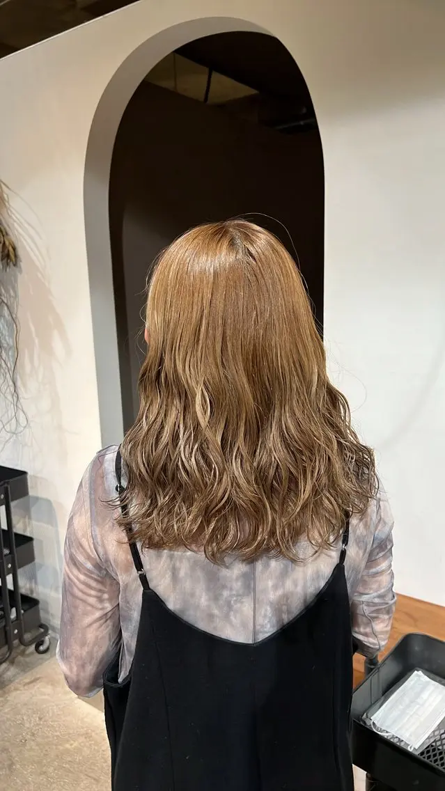 前髪カット+カラーの写真