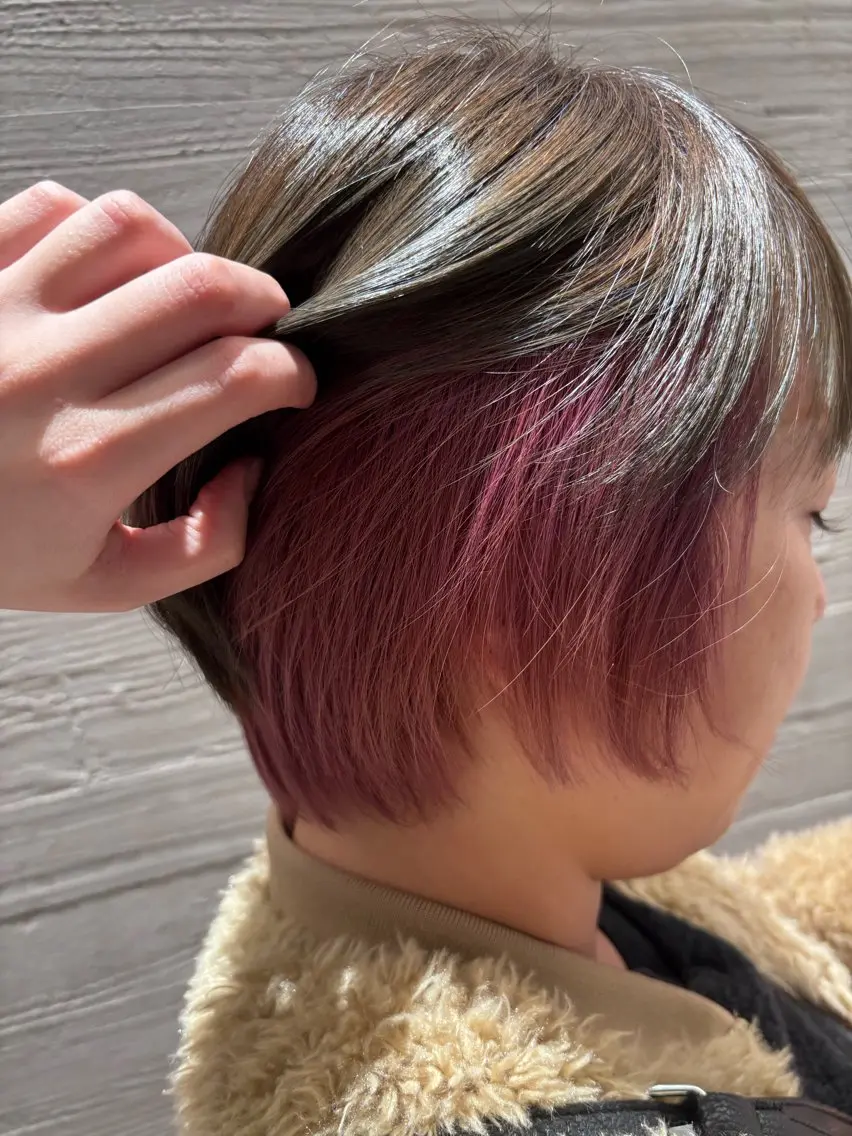 ショート カラー インナーカラー ショートヘア Sayumi🪐 メンズ/インナーのヘアスタイル