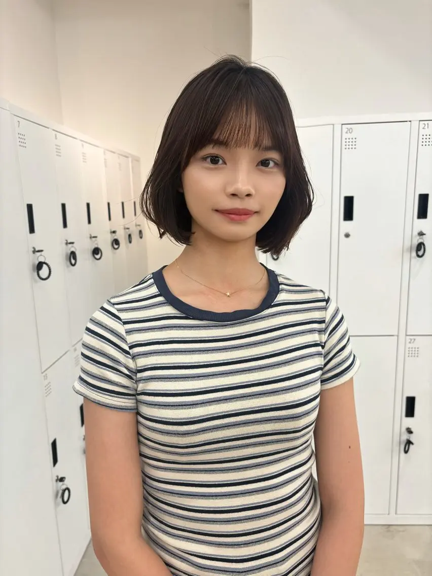 ショート カラー 韓国風レイヤーカット 松葉翔のヘアスタイル