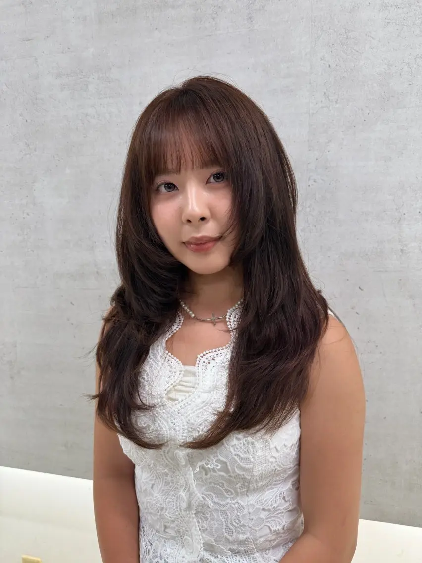 ロング カラー ヘアカラー はるな/透明感カラー /暖色カラーのヘアスタイル