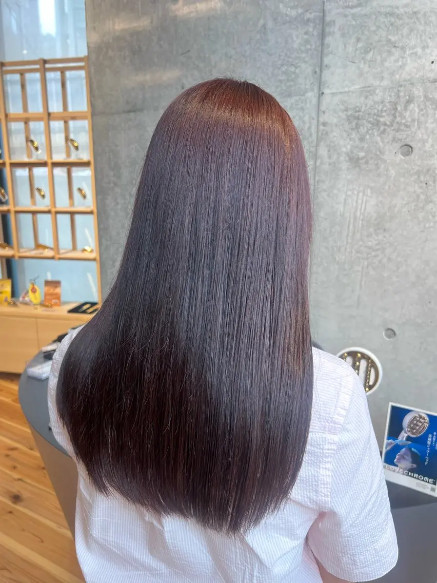 セミロング ヘアカラー トリートメント 🫧うる艶カラー 𝐀𝐲𝐚𝐦𝐢のヘアスタイル