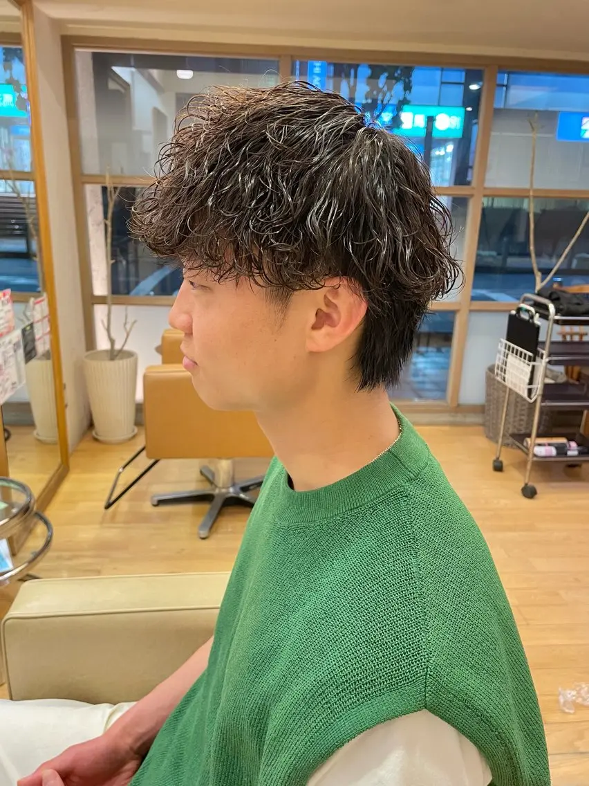 パーマ メンズ カット パーマ トリートメント 村松 寛太のヘアスタイル