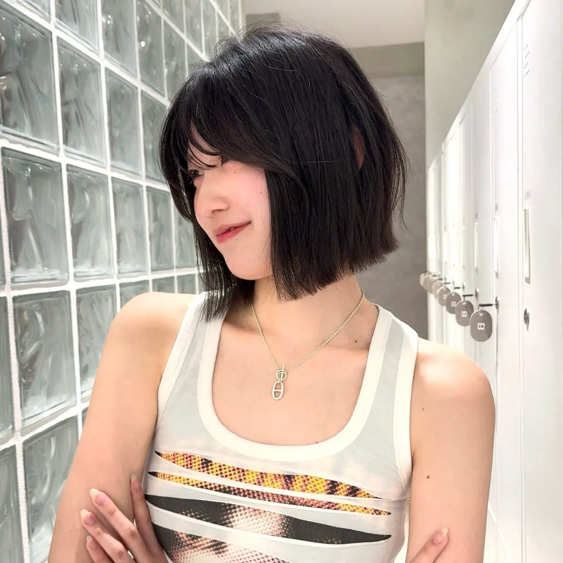 ショート カラー パーマ 黒髪 透明感カラー ボブ 縮毛矯正 カット ヘアカラー 縮毛矯正 トリートメント 縮毛矯正/艶髪/ 透明感カラー/たくまのヘアスタイル