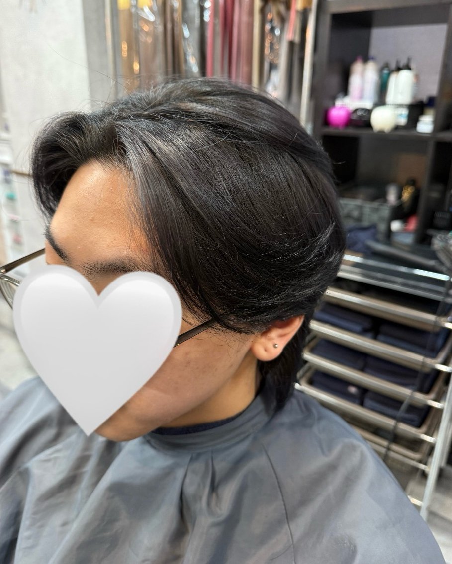 ショート カラー メンズ 黒髪 ナチュラルブラック ヘアカラー KIRAオオタ ユウミ/アシスタントのヘアスタイル