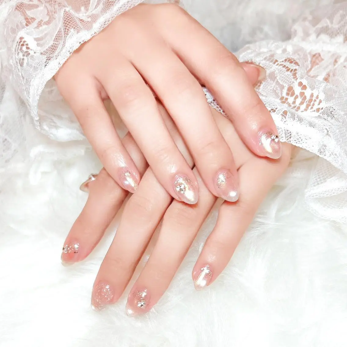 ネイル オーロラネイル ハンドネイル Re:eight nailのネイルデザイン