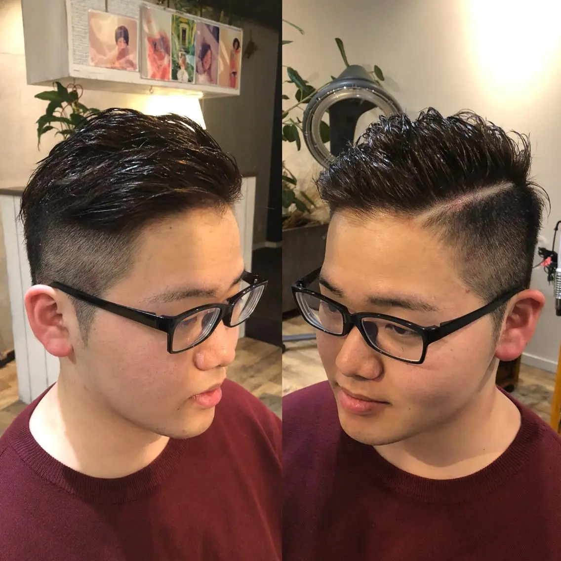 カラー メンズ 刈り上げ ヨナハ セイヤのヘアスタイル