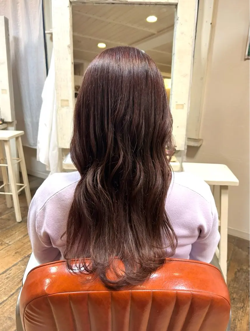 セミロング カラー カット パーマ 澁川 勇風 u-knowのヘアスタイル