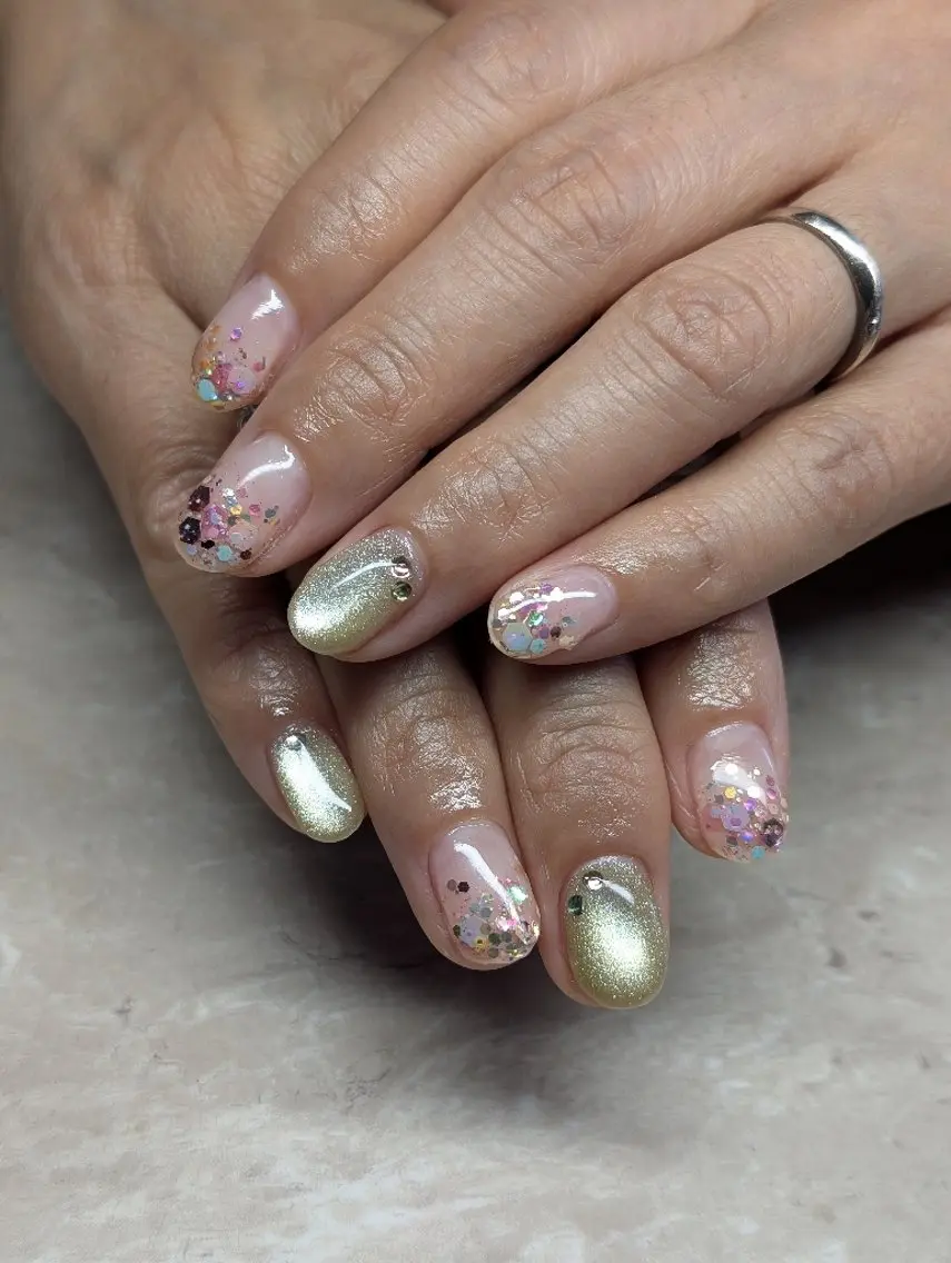 ネイル ラメ(グリッター) 8andyu nail♡のネイルデザイン