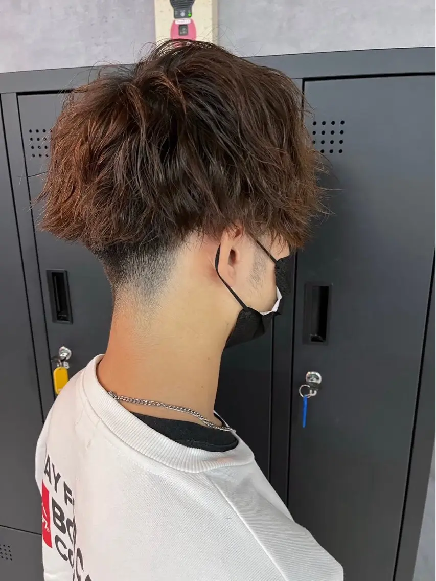 ショート パーマ メンズ カット ヘアカラー mellow men 's MIZUKIのヘアスタイル