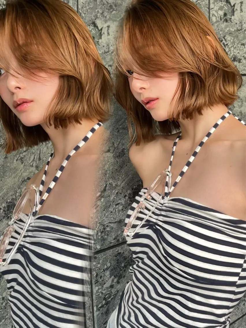 ショート ボブ カット 小顔ボブ jilblanカホのヘアスタイル