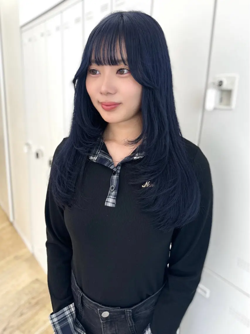ロング カラー カット ヘアカラー トリートメント NANO/ ハイトーンレイヤーのヘアスタイル