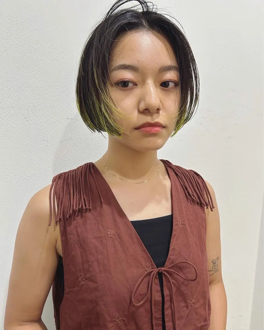 ショート カラー ハイライトカラー ハイライト カット ヘアカラー トリートメント 村上雅人 ナチュラルモードのヘアスタイル