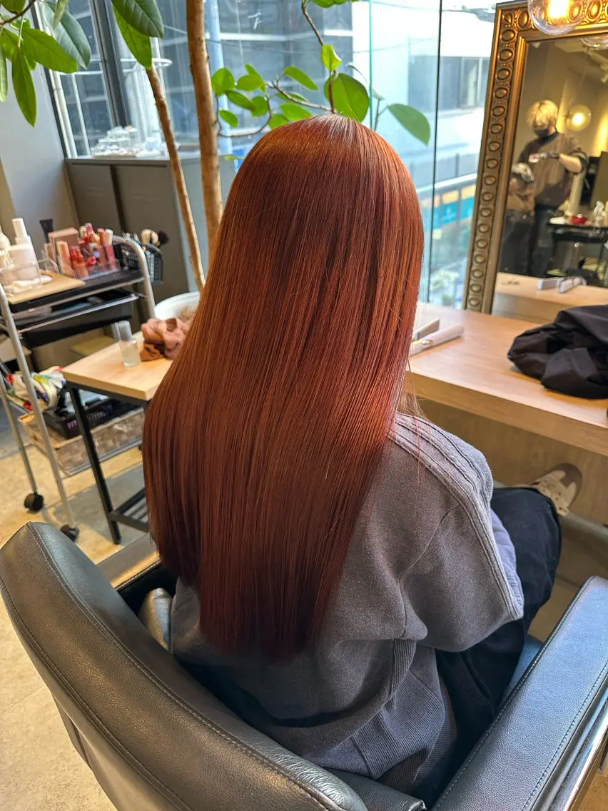 ロング カラー カット エクステ 美髪・シールエクステ ホソタニリョウコのヘアスタイル