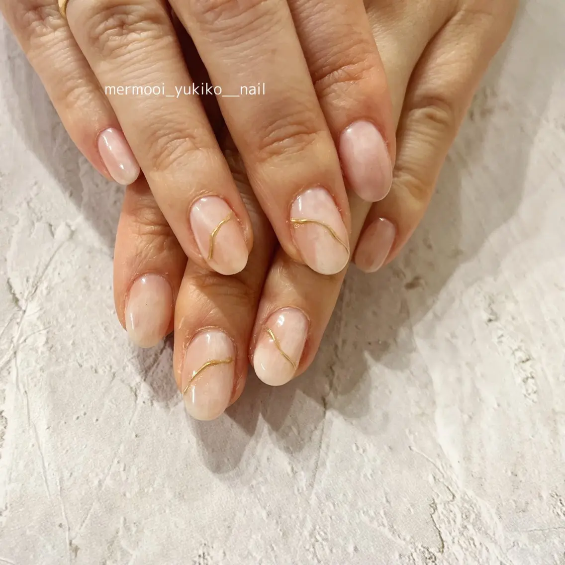ネイル ジェルネイル 韓国ネイル ミラーネイル ニュアンスネイル パラジェル melumooi nailのネイルデザイン