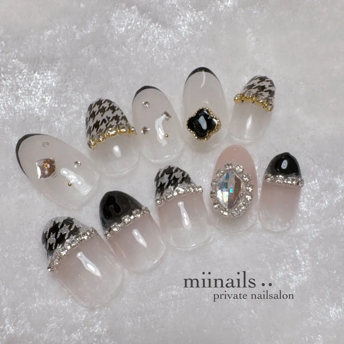 ネイル フレンチネイル 韓国ネイル ワンホンネイル ハンドネイル nailsalon miinailsのネイルデザイン