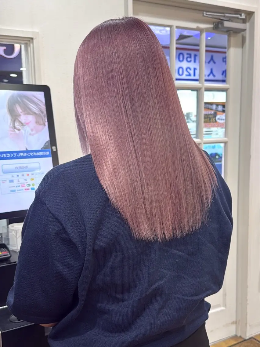セミロング カラー ダブルカラー ラベンダーカラー ピンクカラー ピンクラベンダー ヘアカラー 💖ダブルカラー/ ヘアセット/晴香💖のヘアスタイル