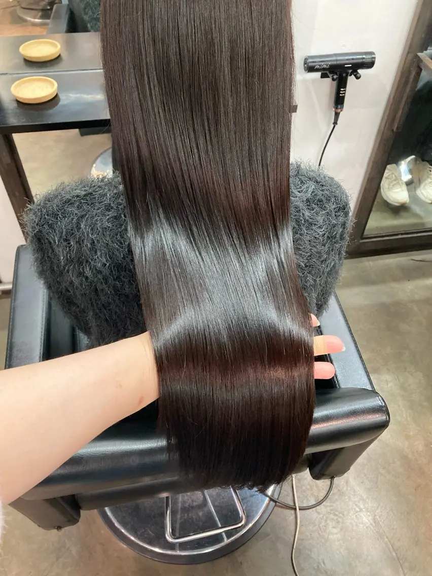 ロング カラー 縮毛矯正 トリートメント ✨最安値✨エクステ カラー🌼つきな🌼のヘアスタイル