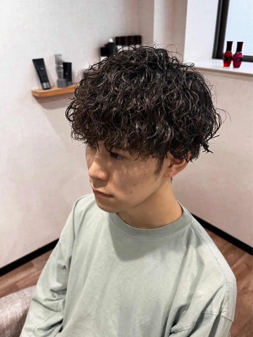 ショート パーマ メンズ マッシュ emo.92co 🌱山本翔太のヘアスタイル
