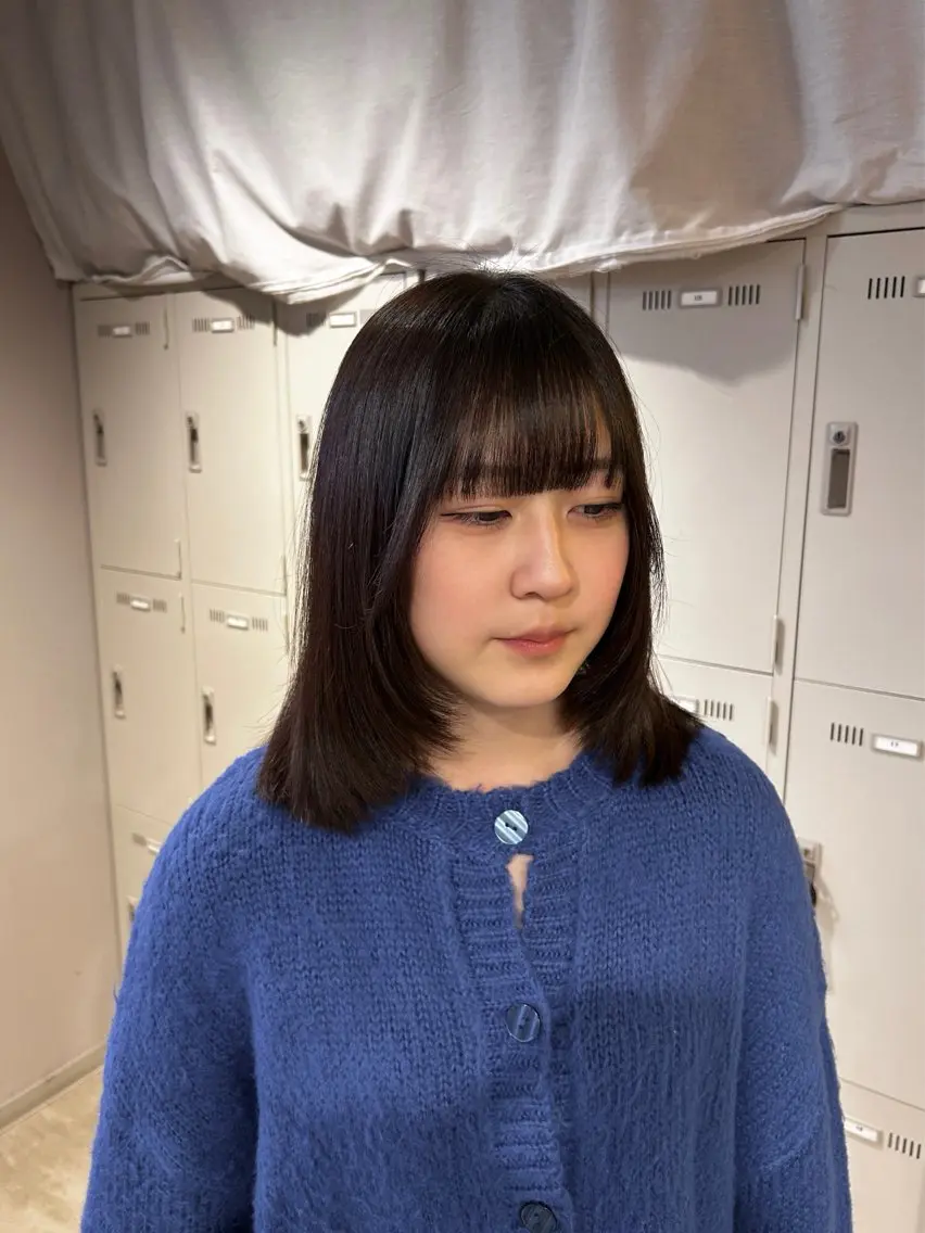 ロング カラー カット ヘアカラー トリートメント ヘッドスパ ヘアセット 🥯縮毛/レイヤー/ ベージュヘア🥯のヘアスタイル