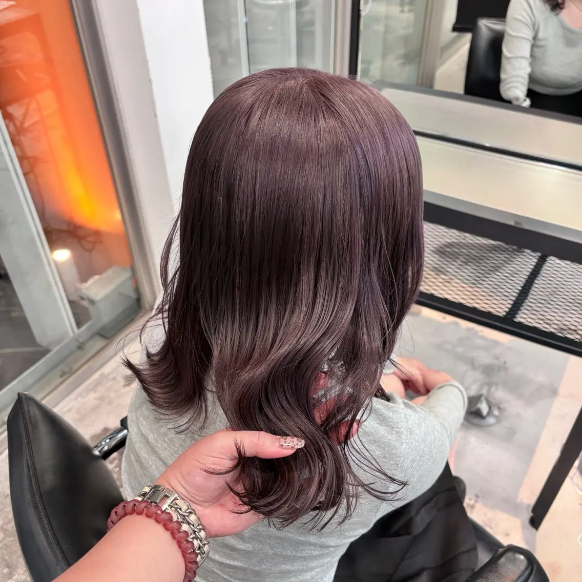 セミロング カラー ヘアアレンジ ヘアカラー トリートメント 🎀モテ暖色× エクステ🎀あかりのヘアスタイル