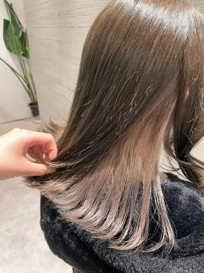ミディアム カラー ヘアアレンジ インナーカラー ヘアカラー .⋆⟡💖 Marin💖⟡⋆.のヘアスタイル